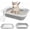 Grey-M, variant on Kitten Litter Box Portable Shallow Litter Box 17.7"x13.4"x4.9" Foldable Cat Toilet with Scoop Open Kitty Potty Pan with Litter Drop Pedal Easy to Clean Travel Kitten Toilet(Gray)