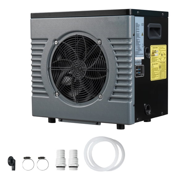 KFFKFF Electric Pool Heat Pump, 14710 BTU, Suitable for Above-Ground Pools Up to 3962 Gallons, Dual Heating and Cooling Modes, Quiet Inverter Compressor, GFCI Safety Protection