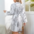 thumbnail image 6 of Cinque Terre Italy Town Night Robe Long Sleeve V Neck Robe With Belt Women's Sleepwear Dresses, 6 of 9