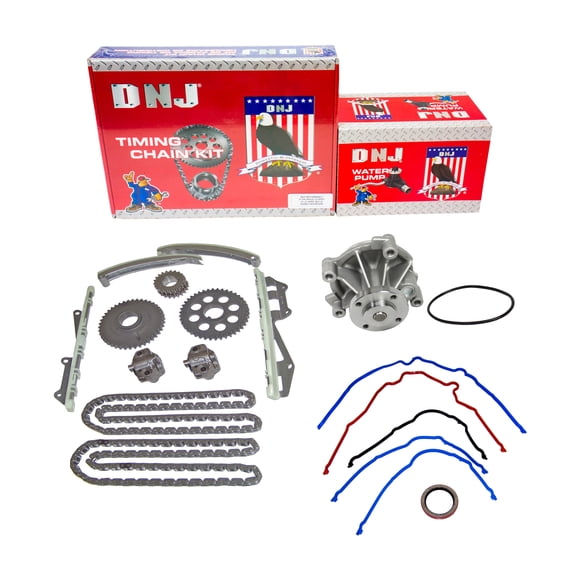 DNJ TK4153BWP Timing Chain Kit with Water Pump Fits Cars & Trucks 98-01 Ford 4.6L V8 SOHC 16V