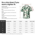 thumbnail image 5 of Pofeuu Palm Branch With Leaves Print Hawaiian Shirt for Men Sleeves Casual Button Down Summer Beach Dress Shirts T-Shirts,3X-Large, 5 of 7