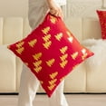 thumbnail image 5 of ‌Christmas Throw Pillow Covers - Red & Gold Christmas Tree Design,18X18in,Decorative Holiday Cushion Cases for Sofa,Couch,Winter Home Decor‌, 5 of 6