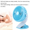 thumbnail image 4 of Portable Clip on Fan With 2 Speeds, Very Low Noise, Suitable for Car Seat, Crib Stroller, Bike, Treadmill, Office, Bed - Blue, 4 of 7