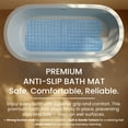 thumbnail image 6 of Lux Decor Collection Bath Tub Mat Non Slip 40 x 16 Inch - Bathroom Shower Mat with Suction Cups - Machine Washable (Clear Blue), 6 of 11