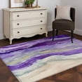 thumbnail image 3 of Purple Coastal Runner Rug 2.7x5 FT, Non Slip Entryway Carpet, Summer Beach Nautical Abstract Art Washable Soft Floor Carpet Entrance Mat Non-Shedding Throw Rug for Hallway Laundry Room Bedside, 3 of 9