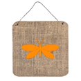 thumbnail image 1 of Moth Burlap And Orange Aluminium Metal Wall Or Door Hanging Prints - 6 x 6 In., 1 of 1