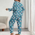 thumbnail image 6 of Mifsaly Plus Size Pajama Set Women Christmas Xmas Print Pjs 2 Piece Oversized Long Sleeve Sleepwear Loose Crewneck Nightwear Lounge Sleep Pants 2025 Winter Festival Loungewear, 6 of 6