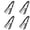 Black 4PCS, variant on Styling Comb With Texture Hair Styling Comb With Wide Teeth For Volume Detangling Comb With Wide Teeth Hairline Volume For Covering Seam Care
