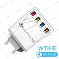 thumbnail image 1 of USB Charger Portable Wall Mobile Charger Quick Charge 3.0 For Phone Adapter for Huawei Mate 30 Tablet Fast Charger EU/US Plug EU Gray, 1 of 6