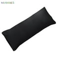 thumbnail image 2 of BadPiggies Ultra Soft Microfiber Long Bolster Body Pillow Cover Pillowcase Non-Zipper Enclosure 20" x 55" (Black), 2 of 7