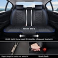 thumbnail image 6 of Coverado Car Seat Covers FullSet, Luxury Leather Front and Back Seat Protectors, Comfortable Auto Interior Cushions Universal Fit for Most Cars, SUVs and Trucks, Black&BlueLine, 6 of 8