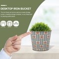 thumbnail image 2 of Maceta de hierro para escritorio, soporte para flores artificiales, cubo para plantar, decoración, 2 of 6