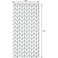 thumbnail image 4 of Stall Small Shower Curtain Half Size 36x72 Inch White Grey Bold Thick Lines Striped Herringbone Single Narrow Tiny Geometric Chevron Dorm Decor Fabric Bathroom Set Polyester Waterproof, 4 of 6