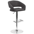 thumbnail image 1 of Bowery Hill Tabouret de Bar Réglable en Tissu Noir, 1 of 1