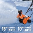 thumbnail image 3 of VECELO Corded Snow Blower, 18" 15Amp Electric Snow Remove Machine with 180° Chute Rotation & 2 Transport Wheels, 25’ Throwing Distance for Driveway, Sidewalk, Orange, 3 of 8