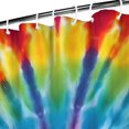 thumbnail image 3 of Colorful Rainbow Tie Dye Spiral Pattern Shower Curtain 36"x72" ,Bathroom Decorative Shower Curtains Set with 12 Hooks,Modern Waterproof Washable Shower Curtain, 3 of 6