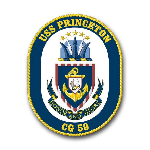 3.8 Inch Navy USS Princeton CG-59 Vinyl Transfer Decal