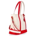 thumbnail image 2 of Free Assembly Women's Medium Canvas Tote, Natural/Red Star, 2 of 6
