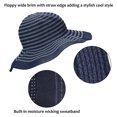 thumbnail image 3 of Solaris Women Sun Straw Hat, Summer Ladies Foldable Straw Hat with Wide Brim, for Beach Travel Gardening, 3 of 7