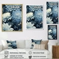 thumbnail image 4 of Designart "Aquamarine And Dark Gray Sapphire Mums" Mums Floater Framed Canvas Prints, 4 of 5
