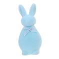 thumbnail image 3 of Mini figura de conejo flocado, estatua de conejito, adorno decorativo de animal, pieza central Azul, 3 of 9