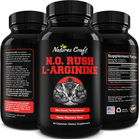 Nitric Oxide Booster Complex with L-Arginine L-Citrulline - Amplifier for Increased Endurance - Powerful Antioxidant - Weight Loss Support Vitamin for Men Women Teens