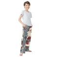 thumbnail image 3 of FORMRS Boys Pajama Pants with Pockets Size 6-8Y Kids Lounge Sleep Bottoms, Christmas Santa, 3 of 8