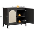 thumbnail image 2 of Buffet Bahut en Rotin, Table d'Entrée, Armoire de Rangement d'Accent, Table Console pour Couloir, Salon, Salle à Manger, 2 of 6