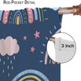 thumbnail image 6 of Rainbow Decorative Curtains, Hand-Painted with Lovely Rainbows and Clouds, Suitable for Children Girls Bedroom Living Room Nursery, 2 Panel Set,42X54 Inch, 6 of 6