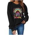 thumbnail image 2 of Uootdi 100 Days of School Long Sleeve Shirts for Women Womens Teacher Graphic Tops Happy 100 Days of School Sweatshirt Gift, 2 of 6