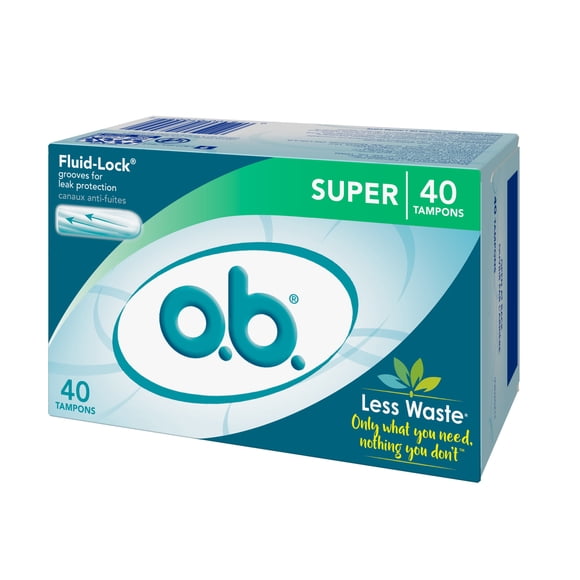 o.b. Original Non-Applicator Tampons Super Absorbancy