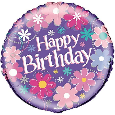 18" Foil Birthday Blossom Balloon