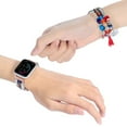 thumbnail image 4 of Dwitch Bracelet Beaded Bands for Women Compatible with Apple Watch Band 42/44/45/49mm,Fashion Handmade Boho Elastic Stretch Strap Fits for iWatch Series 10/9/8/7/6/5/4/3/2/1/SE/Ultra,Colorful, 4 of 5