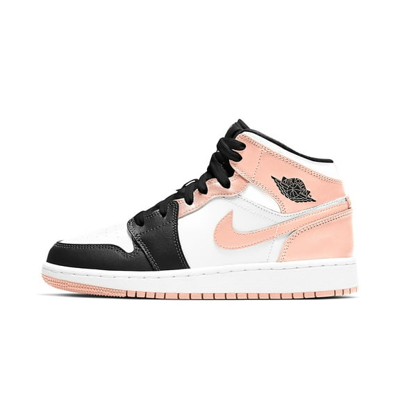 Big Kid's Jordan 1 Mid White/Arctic Orange-Black (554725 133) - 7