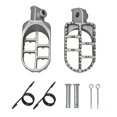 thumbnail image 2 of vortess Motorcycle Foot Pegs Motorcycle Foot Rests Footpegs Replacement Aluminum Alloy Silver, 2 of 9