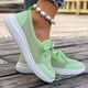 thumbnail image 5 of Zapatillas planas transpirables de malla tejida para mujer, zapatos casuales antideslizantes de moda para caminar, mocasines cómodos de suela suave sin cordones, zapatillas de tenis, 5 of 8