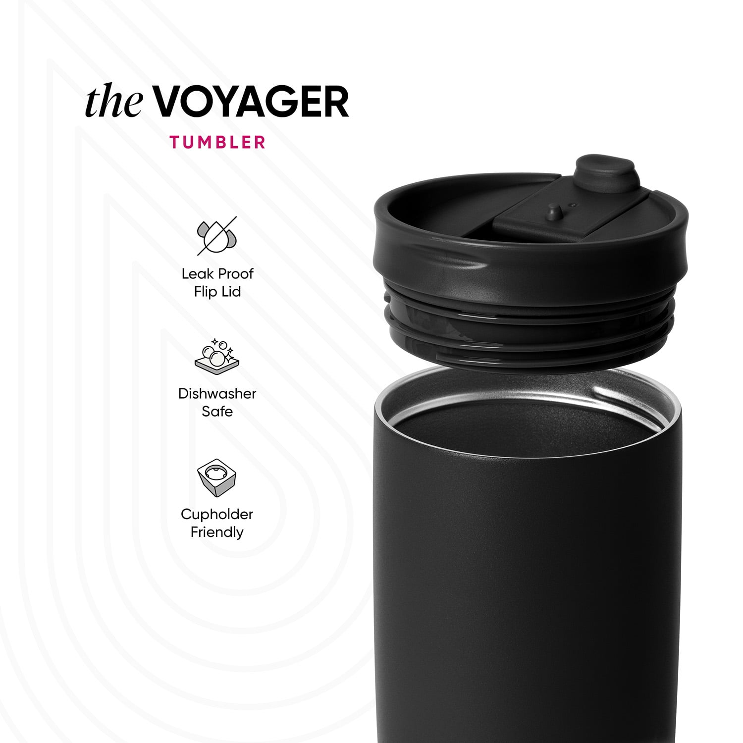 Simple Modern 16 fl oz Insulated Stainless Steel Voyager Tumbler with Insulated Flip Lid | Slater