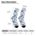 thumbnail image 2 of Vsdgher Blue Paisley Crew Socks for Men & Women, Breathable Casual Athletic Ankle Socks, 2 of 6