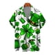 thumbnail image 3 of Camisas de playa hawaianas nuevas de verano para hombres y mujeres, camisa para parejas, camisa de manga corta con solapa y estampado 3D de trébol de cuatro hojas, camisas florales, tops, 3 of 5