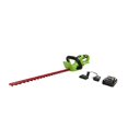 thumbnail image 1 of Greenworks 24V 22" Hedge Trimmer with Rotating Handle, 1.5Ah USB Battery and Charger Included, 1 of 13