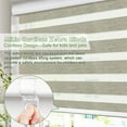 thumbnail image 3 of MiLin Cordless Blackout Zebra Blinds, Light Control Shading Privacy Dual Layer Roller Window Shades and Blinds, Day and Night Blinds Fast Delivery Custom (Blackout Linen, 33" W X 48" H), 3 of 6