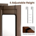 thumbnail image 3 of Antok 3-in-1 48" x 14.1" Full Length Mirror, Door Mirror, Wall-Mounted Mirror - Stands, Leans on Wall or Hangs, Black Rounded Corner, 3 of 9