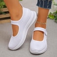 thumbnail image 6 of Alkepwun Walking Shoes Women Mesh Breathable Chunky Sole Plus Size Hook Loop Slip On Shoes Casual Comfort Lightweight Non Slip Round Toe Flat Roman Sneakers, 6 of 9