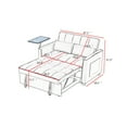 thumbnail image 4 of Modern Small Velvet Sofa Bed, Convertible Sleeper Couch Loveseat with Rotatable Table and Storage Pocket for Apartment Bedroom, 4 of 9