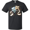 thumbnail image 3 of Inktastic Tragedy and Comedy Stage Masks T-Shirt, 3 of 5