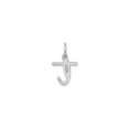 thumbnail image 3 of 14k White Gold Lowercase T Pendant Charm for Women, Script Initial Necklace for Identity, Dainty Fine Jewelry for Layering and Everyday Wear, 3 of 6