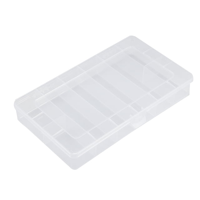 Labymos Boîte de Rangement Portable Transparente 6 Compartiments pour Éléments Fixes