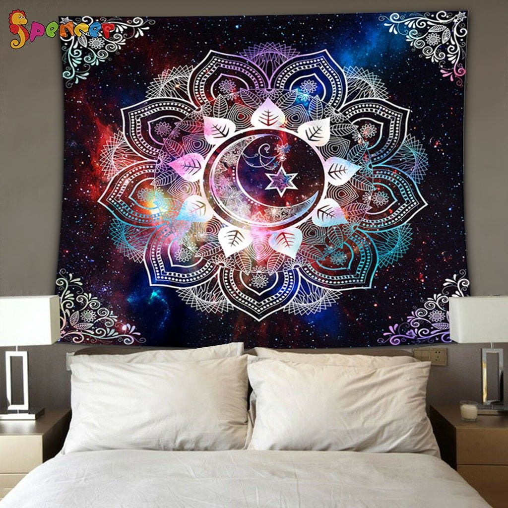 Wall Hanging Tapestry Throw Bedspread Home Dorm Backdrop Peacock 60inch 