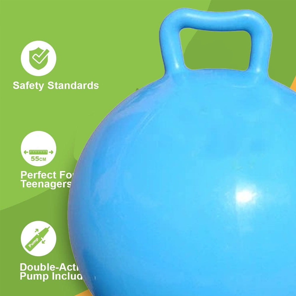Bounce ball with handle outlet