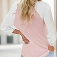 thumbnail image 6 of Weardear Women's 3/4 Sleeve Tops Casual Crew Neck Color Block Blouse (Women's）, 6 of 9